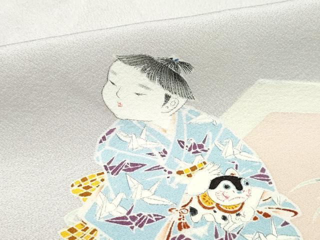 平和屋着物●訪問着　作家物　童子遊び　正絹　逸品　CAAW3781vf 平和屋着物○訪問着 作家物 童子遊び 正絹 逸品 CAAW3781vf