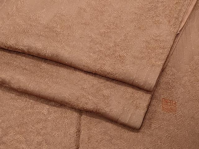 平和屋着物●皇室献上作家　北出与三郎　無地絵羽訪問着　樹林地紋　赭色　正絹　逸品　CAAW3783vf