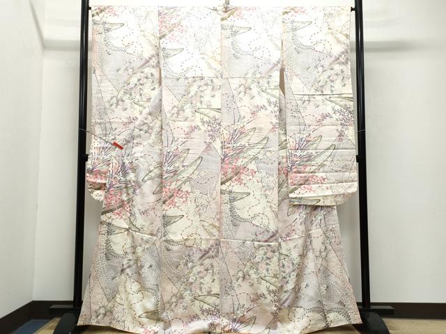 平和屋着物●創業460年・千總　振袖　草花文　金彩　正絹　逸品　CAAW3799vf 平和屋着物○創業460年・千總 振袖 草花文 金彩 正絹 逸品 CAAW3799vf