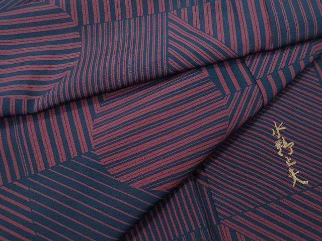 平和屋着物●上質な小紋　作家物　幾何学文様　正絹　逸品　CAAW3807vf