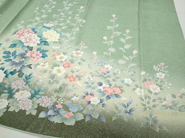 平和屋着物○訪問着 花鳥文 暈し染め 金銀彩 さが美扱い 正絹