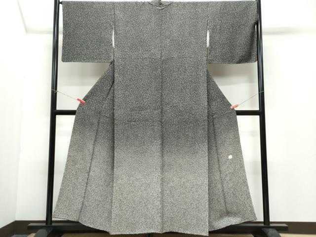 平和屋着物●訪問着　作家物　大小あられ　黒地　正絹　逸品　CAAW3838vf