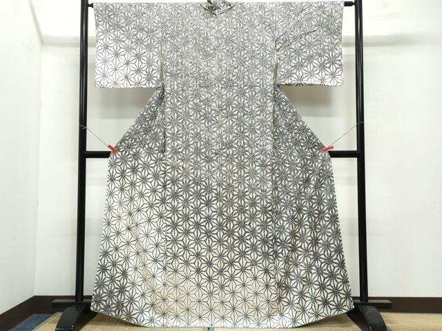 平和屋着物●訪問着　麻の葉文　正絹　逸品　CAAW3841vf