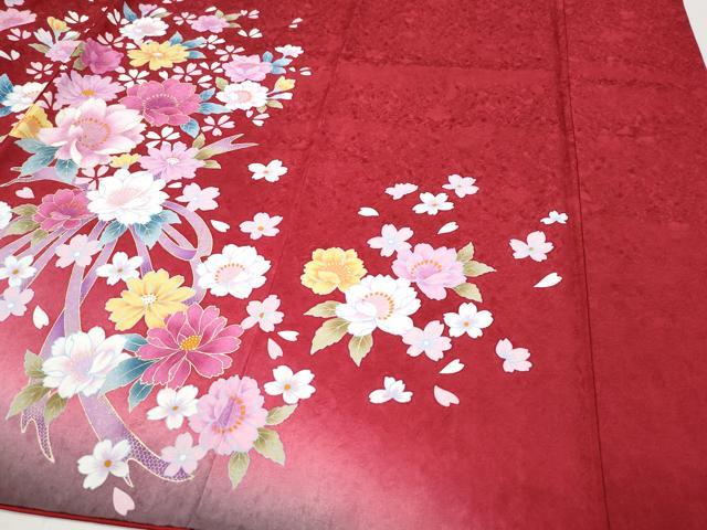 平和屋着物□極上 振袖 京友禅 作家物 露芝舞花文 金彩 逸品