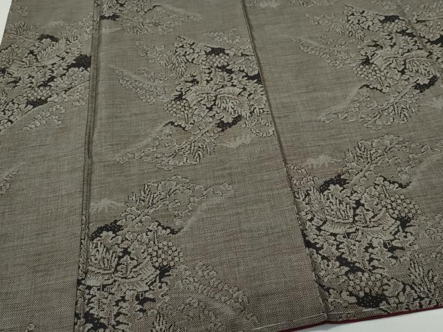 平和屋着物●本場大島紬　9マルキ　風景文　正絹　逸品　未使用　CAAW3859vf 平和屋着物○本場大島紬 9マルキ 風景文 正絹 逸品 未使用 CAAW3859vf