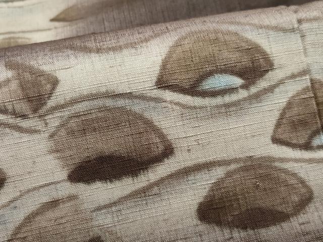 平和屋着物●訪問着　結城真綿紬　貝合わせ文　反端付き　正絹　逸品　未使用　CAAW3860vf 平和屋着物○訪問着 結城真綿紬 貝合わせ文 反端付き 正絹