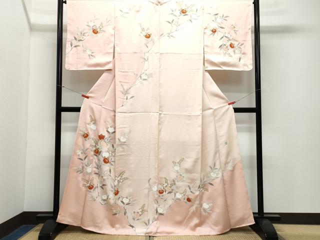 平和屋着物●訪問着　作家物　駒刺繍　橘　金彩　正絹　逸品　CAAW3882vf