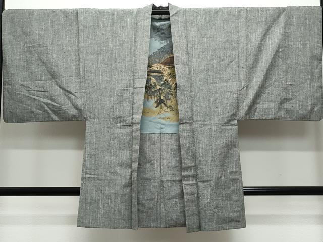 平和屋着物○男性 紬 アンサンブル 霞文 正絹 逸品 CAAW3904vf 