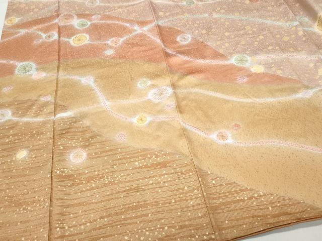 平和屋着物○訪問着 絞り 吉祥丸文 金彩 正絹 逸品 CAAW3909vf