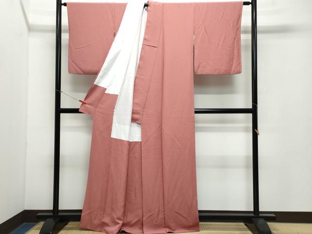 平和屋着物■上質な色無地　草花地紋　宍色　逸品　未使用　CAAH3603yc 平和屋着物□上質な色無地 草花地紋 宍色 正絹 逸品 CAAT3498xe 平和