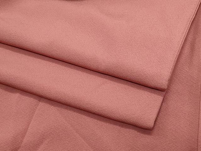 平和屋着物●上質な色無地　蘇芳香色　正絹　逸品　CAAW3933vf