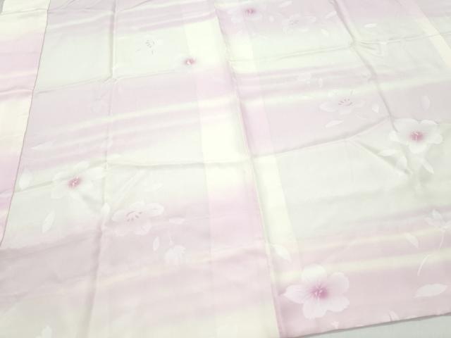 平和屋着物○長襦袢 単衣 絞り 舞花文 暈し染め 正絹 逸品 CAAW3936vf