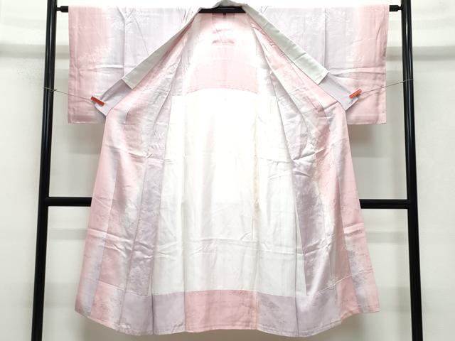 平和屋着物○長襦袢 無双仕立て 舞花地紋 暈し染め 正絹 逸品 CAAW3938vf