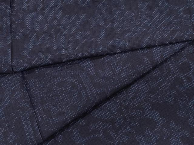 平和屋着物●結城紬　亀甲花唐草文　正絹　逸品　CAAW3950vf