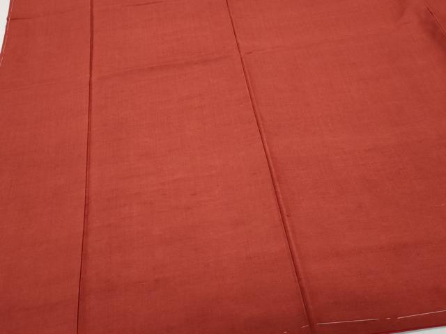 平和屋着物●上質な紬　色無地　紅海老茶色　正絹　逸品　未使用　CAAW3953vf 平和屋着物○上質な紬 色無地 紅海老茶色 正絹 逸品 未使用