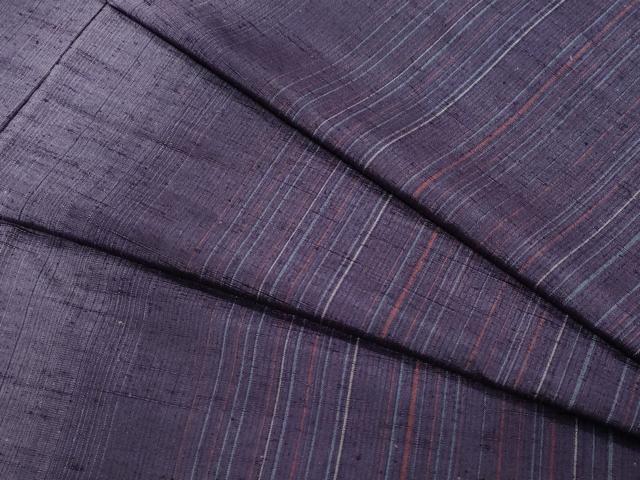 平和屋着物●上質な紬　縞　正絹　逸品　未使用　CAAW3960vf