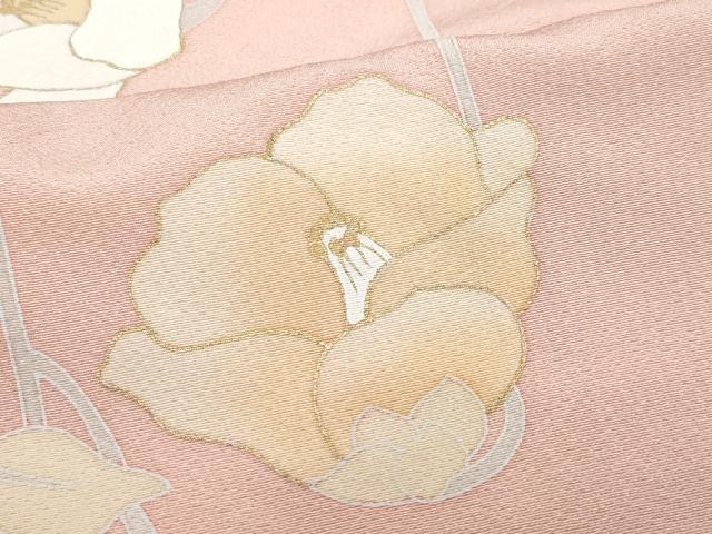 平和屋着物●訪問着　椿　金彩　正絹　逸品　CAAW3962vf 平和屋着物○訪問着 椿 金彩 正絹 逸品 CAAW3962vf