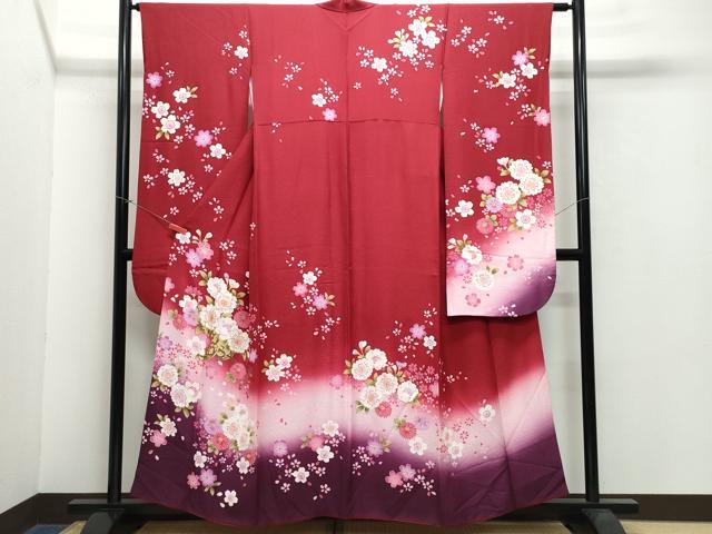 平和屋着物●豪華振袖　花車文　暈し染め　金彩　正絹　逸品　CAAW3973vf