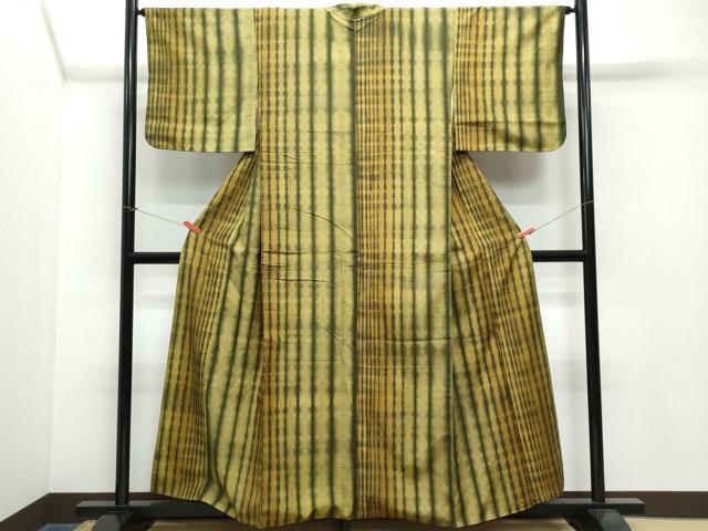 平和屋着物○上質な紬 縞 正絹 逸品 CAAW3976vf