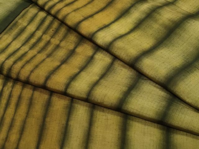 平和屋着物●上質な紬　縞　正絹　逸品　CAAW3976vf