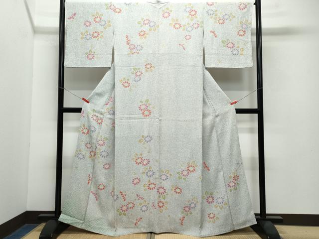 平和屋着物●訪問着　絞り　舞花文　たたき染め　金彩　正絹　逸品　CAAW3979vf