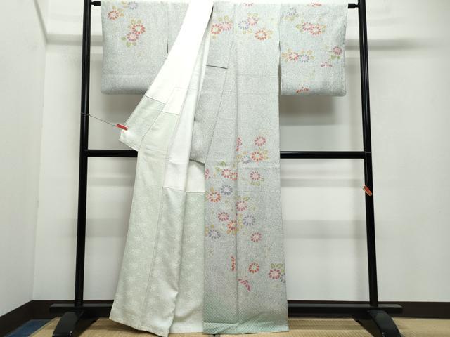 平和屋着物○訪問着 絞り 舞花文 たたき染め 金彩 正絹 逸品 CAAW3979vf