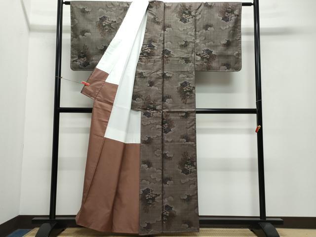 平和屋着物○本場染大島紬 草花文 正絹 逸品 CAAV6632vf