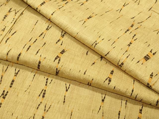 平和屋着物●上質な紬　杢目絞り　正絹　逸品　CAAW3990vf