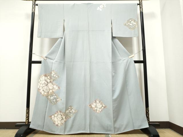 平和屋着物●訪問着　作家物　辻が花　絞り　鬼しぼ縮緬　正絹　逸品　CAAW4410hy