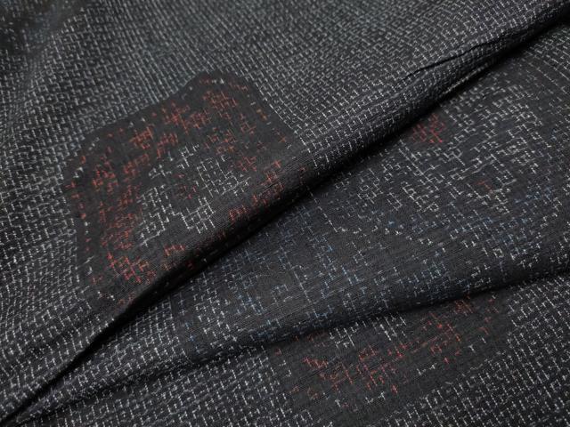 平和屋着物○本場結城紬 重要無形文化財 80亀甲 亀甲花文 正絹