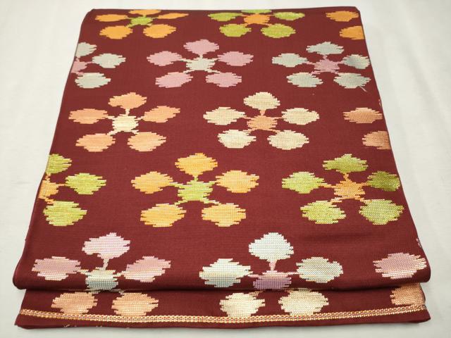 平和屋着物●六通柄　本袋帯　利休文　金糸　正絹　逸品　CAAW4542hy