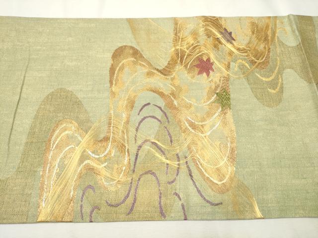平和屋着物○名門 しょうざん 生紬 紙屋川伝承 絹漉貴 太鼓柄
