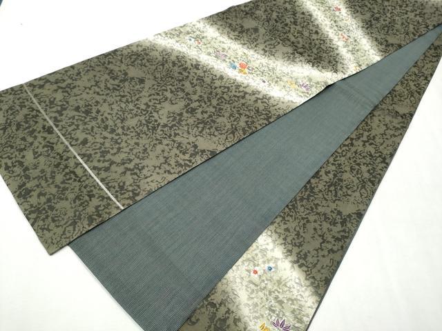 平和屋着物●太鼓柄袋帯　草花文　正絹　逸品　CAAW4556hy 平和屋着物○太鼓柄袋帯 草花文 正絹 逸品 CAAW4556hy