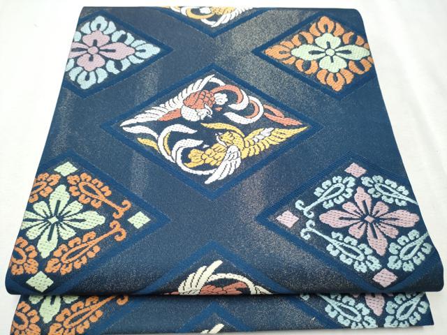 平和屋着物●西陣　川島織物　六通柄　本袋帯　唐織　菱鳳凰花文　金糸　正絹　逸品　CAAW4562hy