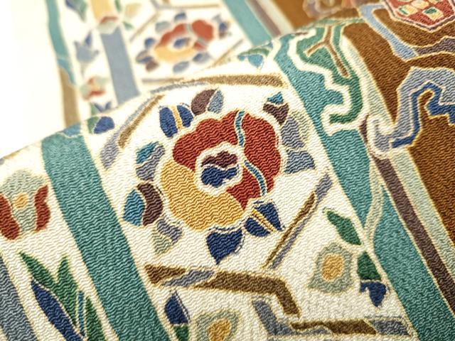 平和屋-こころ店□夏物 九寸開き名古屋帯 作家物 手描き 暈し