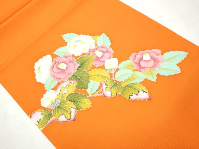 平和屋着物●本加賀友禅作家　東藤岳　塩瀬　九寸開き名古屋帯　枝花文　金彩　正絹　逸品　CAAW4586hy 平和屋着物○本加賀友禅作家 東藤岳 塩瀬 九寸開き名古屋帯