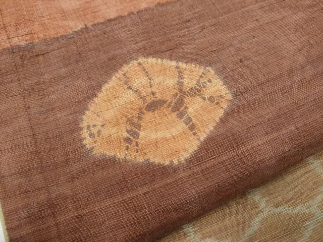 平和屋着物○太鼓柄袋帯 紬地 絞り 吉祥文 正絹 逸品 CAAW4595hy