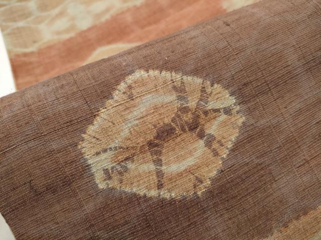 平和屋着物●太鼓柄袋帯　紬地　絞り　吉祥文　正絹　逸品　CAAW4595hy 平和屋着物○太鼓柄袋帯 紬地 絞り 吉祥文 正絹 逸品 CAAW4595hy