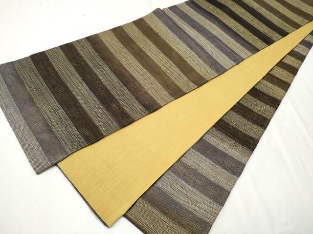 平和屋着物○全通柄袋帯 横段文 めがね織 正絹 逸品 CAAX9350yk