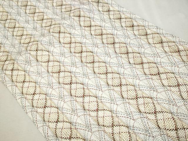 平和屋着物○両面 全通柄袋帯 組織 吉祥間道 金糸 正絹 逸品