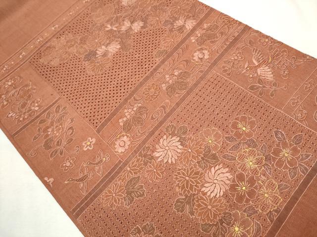 袋帯　スワトウ刺繍　相良刺繍　刺繍　鳳凰　花模様　紬　着物　帯　028k u Amazon | 袋帯 スワトウ刺繍 取方に鳳凰・華文・更紗模様 金通し