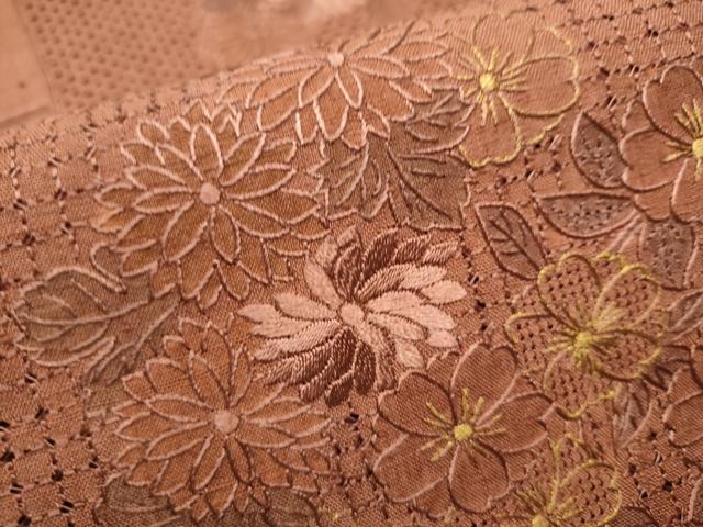 平和屋着物○中国三大刺繍 スワトウ相良刺繍 総刺繍 太鼓柄袋帯