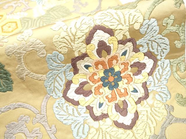 平和屋着物○六通柄袋帯 慶祥唐織 正倉院花唐草