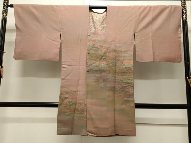 平和屋着物＃染色家　岩浅公展　道行コート　霞文　暈し染め　正絹　逸品　未使用　CAAW4961dy