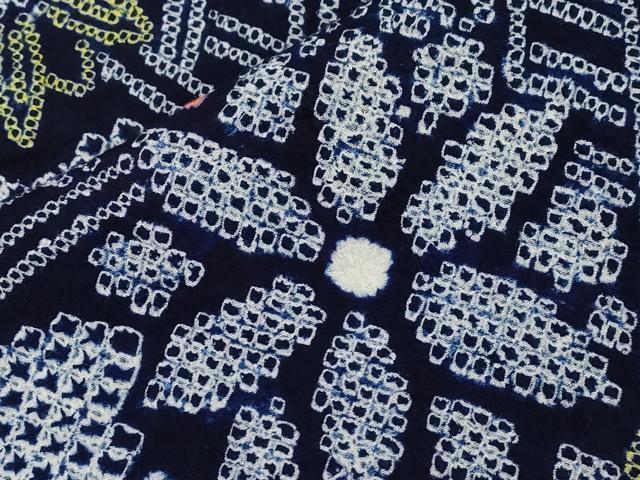 平和屋着物∴夏物 浴衣 有松鳴海絞り 絵巻花唐草文 綿 逸品 CAAW5035dy