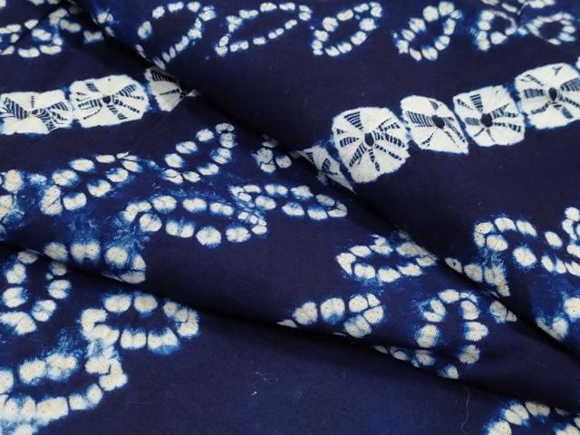 平和屋着物∴夏物　浴衣　有松鳴海絞り　吉祥文　綿　逸品　CAAW5060dy