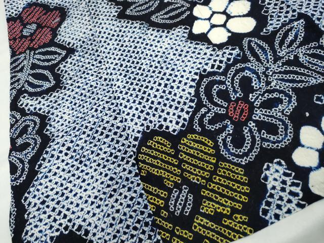 平和屋着物∴夏物　浴衣　有松鳴海絞り　花繋ぎ文　綿　逸品　CAAW5096dy_2
