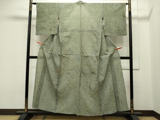 平和屋着物∴夏物　浴衣　有松鳴海絞り　蜘蛛絞り　綿　逸品　CAAW5117dy