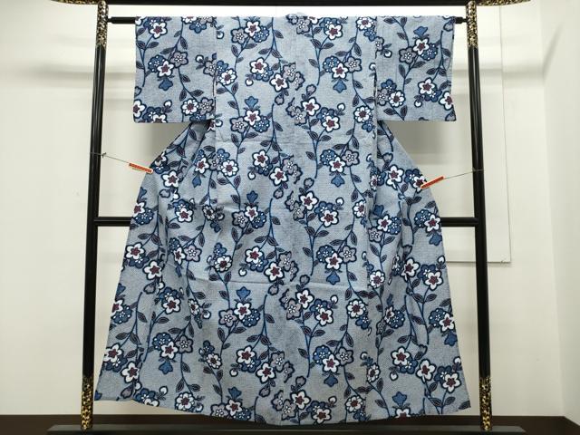 平和屋着物∴夏物　浴衣　草花文　未使用　CAAW5152dy