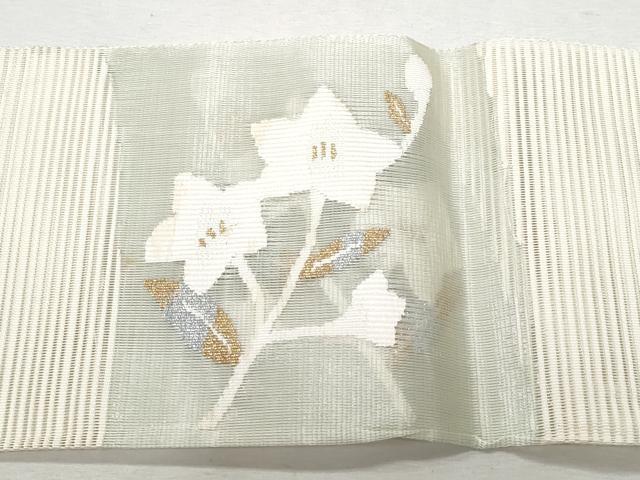 平和屋着物＊夏物 八寸名古屋帯 絽綴れ 桔梗 金銀糸 正絹 逸品 CAAW5465fb